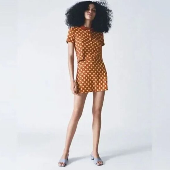 ZARA new NWT GEOMETRIC PRINT SKIRT - medium - Picture 4 of 5